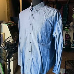 LOT OF 3 Goodfellow & Co. Mens XL blue navy dress shirts